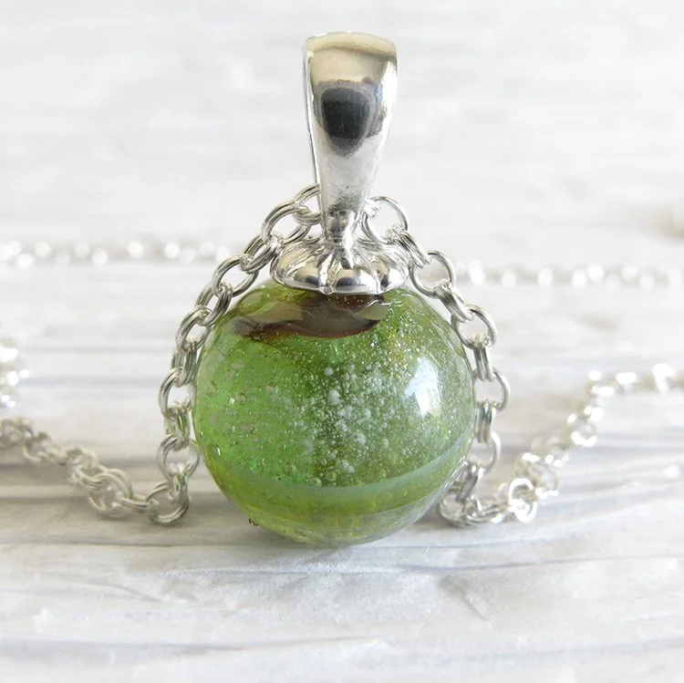 Best Quality Handmade Memorial Jewelry Locked in Art Glass Cremation Ash Infused Jewelry and Beads